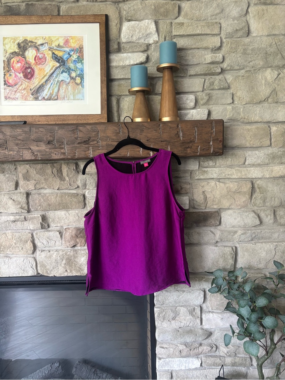 Vince Camuto Bold Magenta Sleeveless Tank